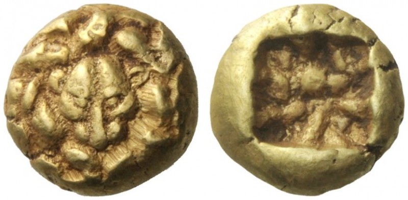 Greek Coins   Samos  Hecte 600-570, EL 2.88 g. Head of panther facing; around, b...