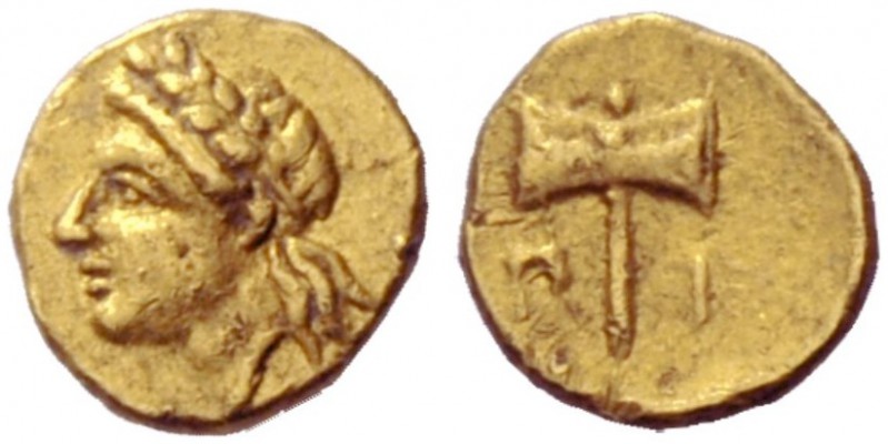 Greek Coins   Satraps of Caria, Pixodarus, 340 - 334  1/24 stater, AV 0.34 g Lau...