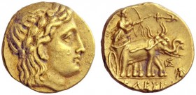 Greek Coins   Seleucid kings of Syria, Seleucus I Nicator  Stater, Susa circa 287, AV 8.61 g. Laureate head of Apollo r. Rev. [BAΣIΛEΩΣ] Artemis about...
