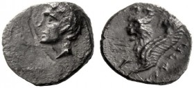 Greek Coins   The Coinage of Judah   Late Persian or Macedonian period . Half gerah circa 350-302, AR 0.28 g. Male head l. Rev. yehizkiyah Forepart of...