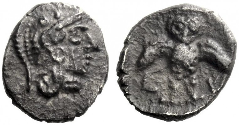 Greek Coins   The Coinage of Samaria  Ma‘eh / obol, mid 4th century BC, AR 0.71 ...