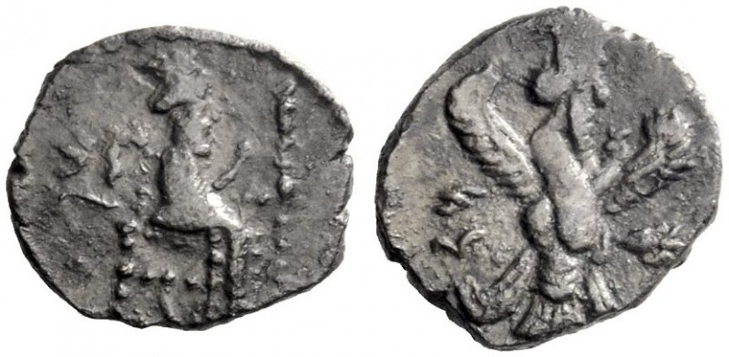 Greek Coins   The Coinage of Samaria  Ma‘eh / obol mid 4th century BC, AR 0.69 g...