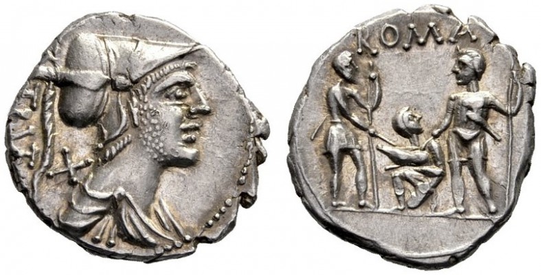 Roman Republican Coins   T. Veturius Gracchi f. Sempronius. Denarius 137, AR 3.9...