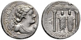 Roman Republican Coins   C. Egnatius Cn. f. Cn. n. Maxumus. Denarius 75, AR 3.91 g. MAXSVMVS Winged bust of Cupid r., bow and quiver of arrows over sh...