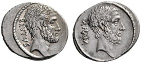 Roman Republican Coins   M. Junius Brutus. Denarius 54, AR 3.74 g. BRVTVS Head of L. Iunius Brutus r. Rev. AHALA Head of C. Servilius Ahala r. Babelon...
