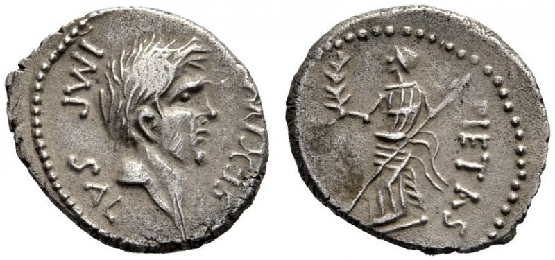 Roman Republican Coins   Sextus Pompeius Magnus. Denarius, Southern Spain 44, AR...