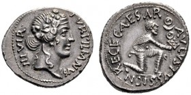 The Roman Empire   Octavian as Augustus, 27 BC – 14 AD   P. Petronius Turpilianus. Denarius circa 19 BC, AR 3.98 g. TVRPILIANVS – III VIR Ivy-wreathed...