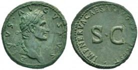 The Roman Empire   Octavian as Augustus, 27 BC – 14 AD  Divus Augustus. Sestertius circa 96-98, Æ 28,96 g. DIVVS AVGVSTVS Laureate head r. Rev. IMP NE...
