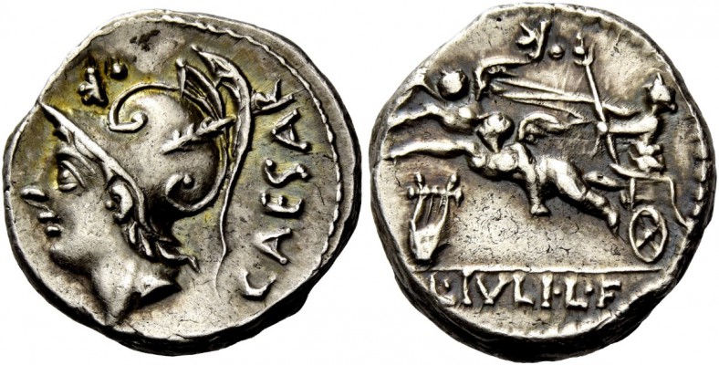 The Roman Republic 
 L. Iulius Caesar. Denarius, Roma 103, AR 3.94 g. 
 Descri...
