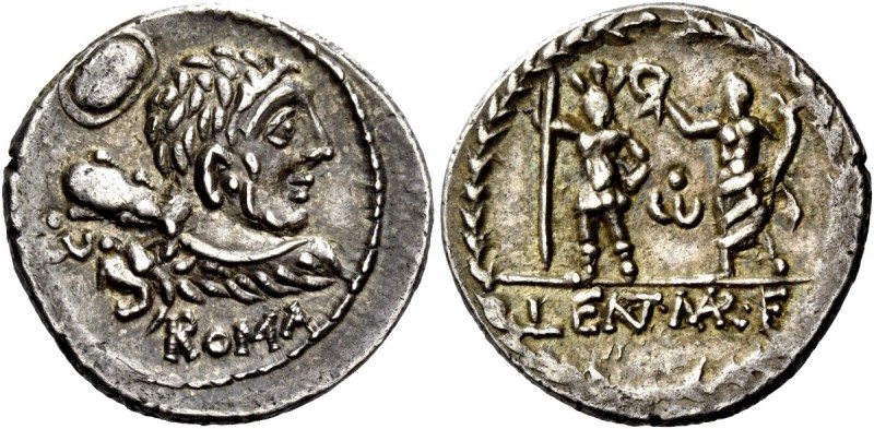 The Roman Republic 
 Pub. Lentulus Marceli f. Denarius, Roma 100, AR 3.90 g. 
...