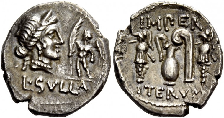 The Roman Republic 
 L. Cornelius Sulla. Denarius, mint moving with Sulla 84-83...