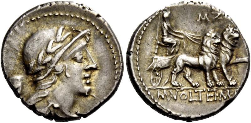 The Roman Republic 
 M. Volteius M.f. Denarius, Roma 78, AR 4.02 g. 
 Descript...