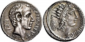 The Roman Republic 
 C. Coelius Caldus. Denarius, Roma 51, AR 3.70 g. 
 Description: C·COEL·CALDVS Head of C. Coelius Caldus r.; below, COS and, beh...