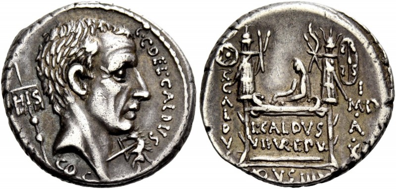 The Roman Republic 
 C. Coelius Caldus. Denarius, Roma 51, AR 3.93 g. 
 Descri...