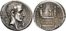 The Roman Republic 
 C. Coelius Caldus. Denarius, Roma 51, AR 3.93 g. 
 Description: C·COEL·CALDVS Head of C. Coelius Caldus r.; in l. field, standa...