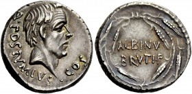 The Roman Republic 
 D. Iunius Brutus Albinus. Denarius, Roma 48, AR 4.03 g. 
 Description: A·POSTVMIVS – COS Bare head of A. Postumius r. Rev. ALBI...