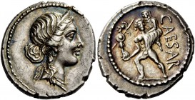 The Roman Republic 
 C. Iulius Caesar. Denarius, Asia 48-47, AR 3.91 g. 
 Description: Diademed head of Venus r. Rev. CAESAR Aeneas advancing l., ca...