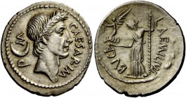 The Roman Republic 
 C. Iulius Caesar and L. Aemilius Buca. Denarius, Roma 44, AR 3.76 g. 
 Description: CAESAR·IM – P – M Wreathed head of Caesar r...