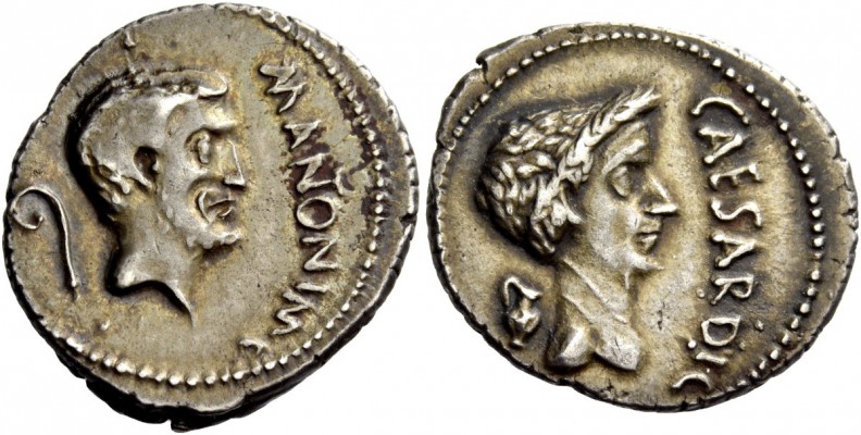The Roman Republic 
 Marcus Antonius. Denarius, Gallia Cisalpina 43, AR 3.35 g....