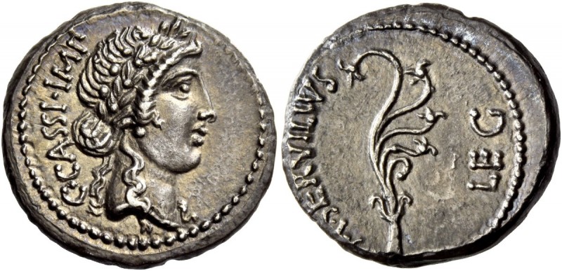The Roman Republic
C. Cassius and M. Servilius. Denarius, mint moving with Brut...