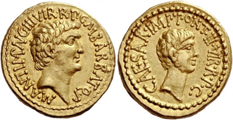 The Roman Republic 
 Marcus Antonius and C. Caesar Octavianus with M. Barbatius...