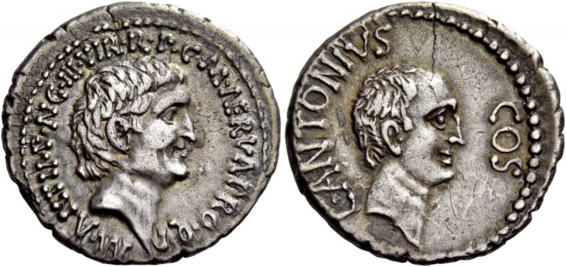 The Roman Republic 
 Marcus Antonius, Lucius Antonius with L. Cocceius Nerva. D...