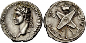 The Roman Empire 
 Nero Claudius Drusus, father of Claudius. Denarius, Roma circa 41-45, AR 3.80 g. 
 Description: NERO CLAVDIVS DRVSVS GERMANICVS I...