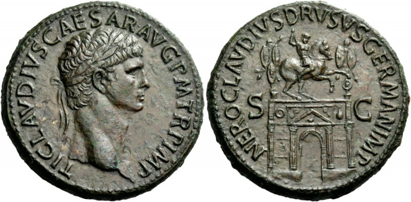 The Roman Empire 
 Claudius, 41 – 54. Sestertius, Roma 41-50, Æ 30.58 g. 
 Des...