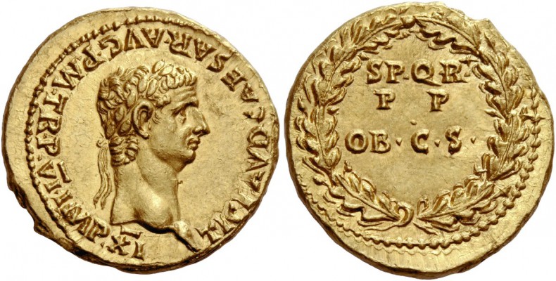 The Roman Empire 
 Claudius, 41 – 54. Aureus, Roma 46-47, AV 7.78 g. 
 Descrip...