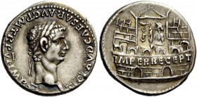 The Roman Empire 
 Claudius, 41 – 54. Denarius, Roma 46-47, AR 3.69 g. 
 Description: TI CLAVD CAESAR AVG P M TR P VI IMP XI Laureate head r. Rev. I...