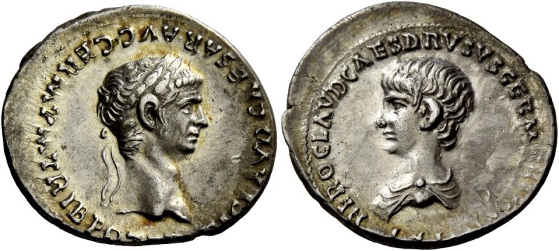 The Roman Empire 
 Claudius, 41 – 54. Denarius, Roma 50-54, AR 3.58 g. 
 Descr...