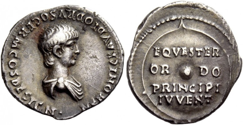 The Roman Empire 
 Nero caesar, 50 – 54. Denarius, Roma 50-54, AR 3.59 g. 
 De...