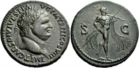 The Roman Empire 
 Titus augustus, 79 – 81. Sestertius, Thrace 80-81, Æ 25.92 g. 
 Description: IMP T CAES DIVI VESP A – VG P M TR P P P COS VIII La...