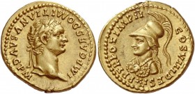 The Roman Empire 
 Domitian augustus, 81 – 96. Aureus, Roma 82, AV 7.81 g. 
 Description: IMP CAES DOMITINIANVS AVG P M Laureate head r. Rev. TR POT...