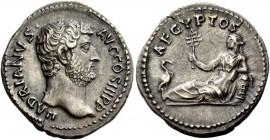 The Roman Empire 
 Hadrian, 117 – 138. Denarius, Roma 134-138, AR 3.12 g. 
 Description: HADRIANVS – AVG COS III P P Laureate head r. Rev. AEGYPTOS ...