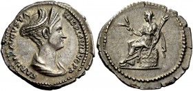 The Roman Empire 
 Sabina, wife of Hadrian. Denarius, Roma circa 136, AR 3.34 g. 
 Description: SABINA AVGVSTA HADRIANI AVG P P Draped bust r., hair...