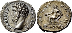 The Roman Empire 
 Aelius caesar, 136 – 138. Denarius, Roma 137, AR 3.22 g. 
 Description: L AELIVS – CAESAR Bare head l. Rev. T R POT – COS II Conc...