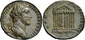 The Roman Empire 
 Antoninus Pius, 138 – 161. Sestertius, Roma 140-144, Æ 22.06 g. 
 Description: ANTONINVS AVG PI – VSP P TR P COS III Laureate, dr...