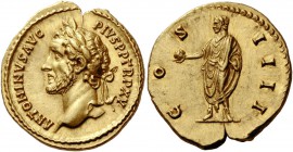 The Roman Empire 
 Antoninus Pius, 138 – 161. Aureus, Roma 151-152, AV 7.40 g. 
 Description: ANTONINVS AVG – PIVS P P TR P XV Laureate head l. Rev....