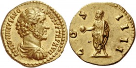 The Roman Empire 
 Antoninus Pius, 138 – 161. Aureus, Roma circa 153-154, AV 7.26 g. 
 Description: ANTONINVS AVG – PIVS P P TR P XVII Bareheaded, d...