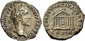 The Roman Empire 
 Antoninus Pius, 138 – 161. Denarius, Roma 158-159, AR 3.52 g. 
 Description: ANTONINVS AVG PIVS PP TR P XXII Laureate head r. Rev...