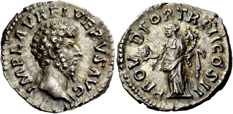 The Roman Empire 
 Lucius Verus, 161-169. Denarius, Roma 161-162, AR 3.03 g. 
...