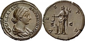 The Roman Empire 
 Lucilla, wife of Lucius Verus. Sestertius, Roma 164-169, Æ 25.81 g. 
 Description: LVCILLAE AVG ANTONINI AVG F Draped bust r. Rev...