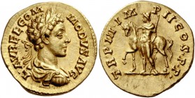The Roman Empire 
 Commodus, 177 – 192. Aureus, Roma 178, AV 6.93 g. 
 Description: L AVREL COM – MODVS AVG Laureate, draped and cuirassed bust r. R...