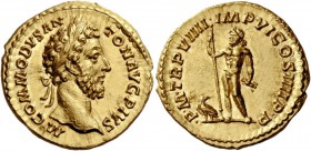 The Roman Empire 
 Commodus, 177 – 192. Aureus, Roma 183-184, AV 7.22 g. 
 Description: M COMMODVS – AN – TON AVG PIVS Laureate head r. Rev. P M TR ...