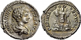 The Roman Empire 
 Caracalla, 198 – 217. Denarius, Roma 202, AR 3.42 g. 
 Description: ANTONINVS - PIVS AVG Laureate and draped bust r. Rev. PART MA...