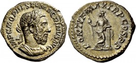 The Roman Empire 
 Macrinus, 217 – 218. Denarius, Roma 217-218, AR 3.47 g. 
 Description: IMP C M OPEL SEV MACRINVS AVG Laureate and cuirassed bust ...