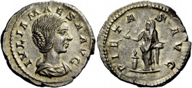 The Roman Empire 
 Julia Maesa, grandmother of Elagabalus and Severus Alexander. Denarius, Roma 218-222/3, AR 3.02 g. 
 Description: IVLIA MAESA AVG...
