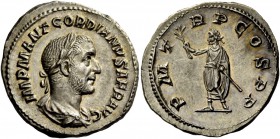 The Roman Empire 
 Gordian I, 1st – 22nd April 238. Denarius, Roma 1st-22nd April 238, AR 3.19 g. 
 Description: IMP M ANT GORDIANVS AFR AVG Laureat...