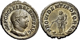 The Roman Empire 
 Balbinus, 22 April – 29 July 238. Denarius, Roma April-June 238, AR 2.26 g. 
 Description: IMP C D CAEL BALBINVS AVG Laureate, dr...
